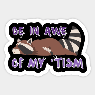 SLEEPY RACCOON IN THE 'TISM Sticker